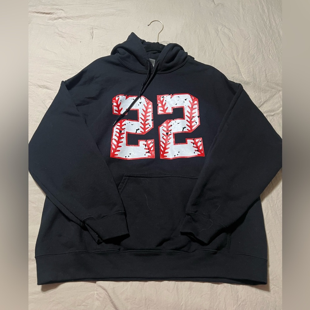 Black Baseball Graphic Hoodie